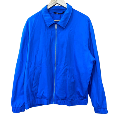 Zara Royal Blue Zip-Up Jacket Size XL