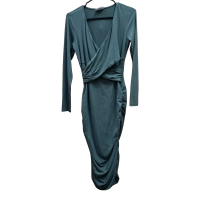 Pea in a Pod Maternity Womens  Size 12 Bailey Crossover Nursing Dress Bodycon Dress / Long Sleeve Dress Black  