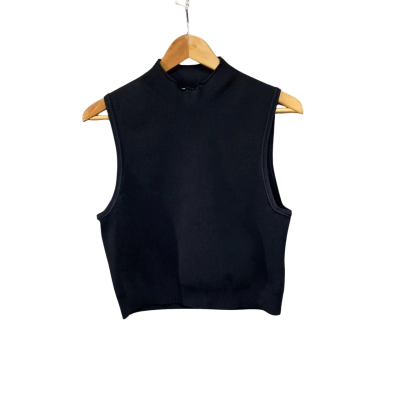 COS Womens  Size L High Neck Knitted Top Black  
