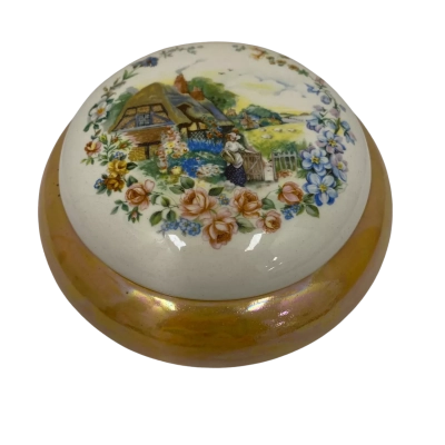 Vintage Style Porcelain Trinket Box