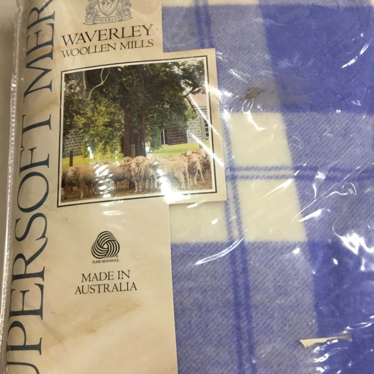 Waverley Woollen Mills Blanket Blue Check(s)