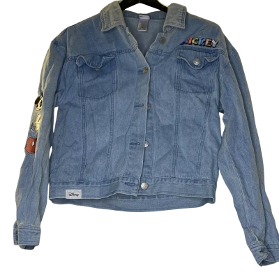 Disney Mickey and friends Womens  Size L Denim Jacket Blue 