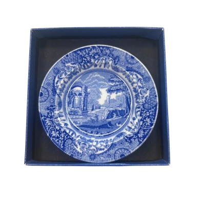 Miniature Spode England Decorative Plate Blue Italian