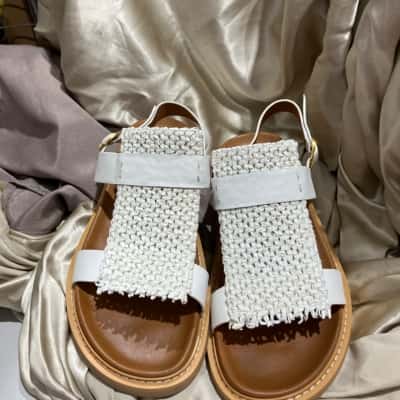 Eos Womens  Size 39 Sandals Brown / White 