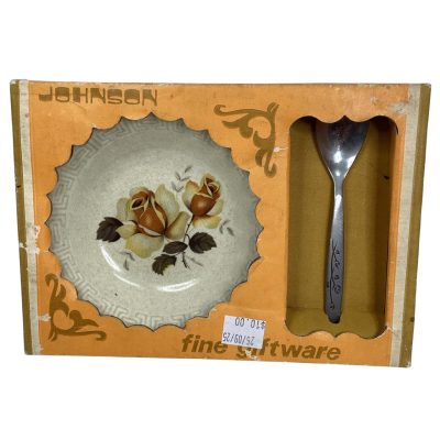 Johnson of Australia fine giftware jam dish and spoon