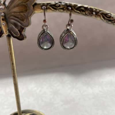  Gorgeous 925 Silver & Crystal Vintage Style Drop Earrings 