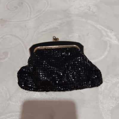 Glomesh Womens Black Coin Purse 
