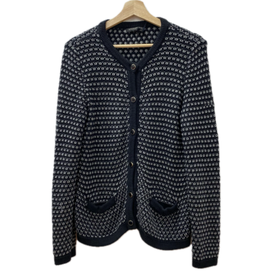 Banana Republic Womens Cardigan Size M Black  / Grey / Pattern 