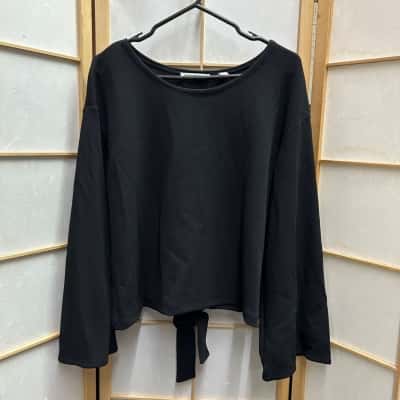 Country Road Women's Size XL Long Sleeve Top Black  