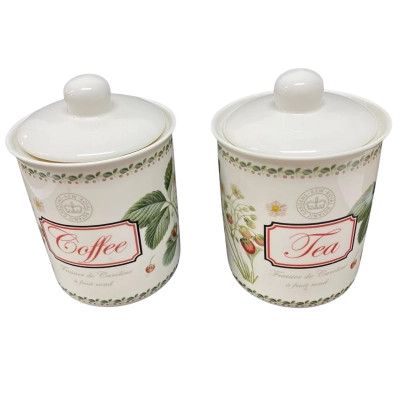 Royal Botanic Gardens, Kew, Fine China Tea and Coffee Canisters