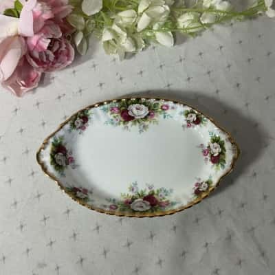 Royal Albert "Celebration" Floral Pattern Bone China Oval Plate