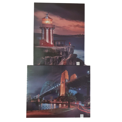 2 x 1000 Piece Jigsaw Puzzles, Sydney Harbour Bridge & Hornsby Lighthouse - New Sealed