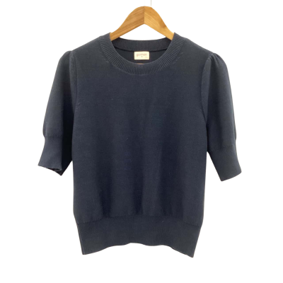 Gorman Womens  Size 14 Knitted Shirt Navy Blue 