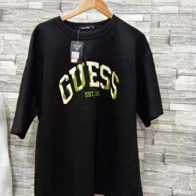 BNWT Guess Mens XXL Short Sleeve T-shirt Black  