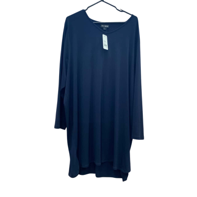 My Size Womens Size XL Navy Blue Long Sleeve Dress  
