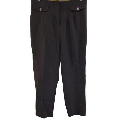 River Island Womens  Size 14 Straight Leg Pants Black  