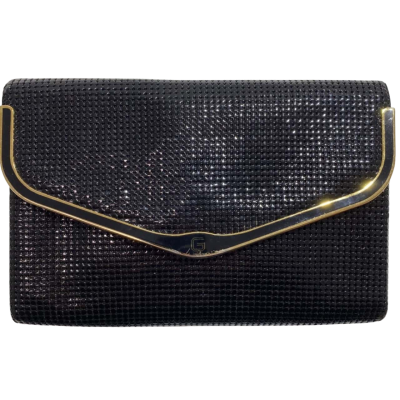 Glomesh Womens Clutch Handbag With Strap Black  