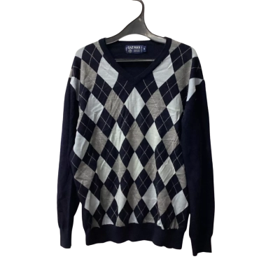 Gazman Mens  Size XL V-Neck Jumper Blue D