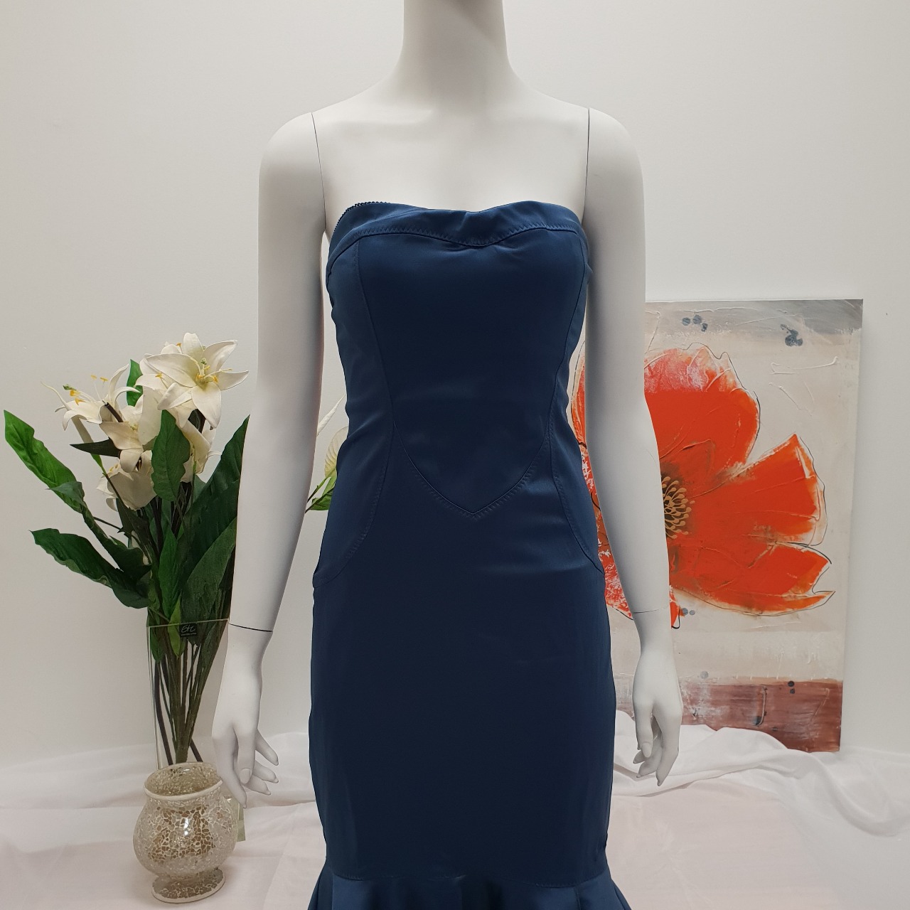 Guess Womens Size S Formal Dress Nordic Blue
