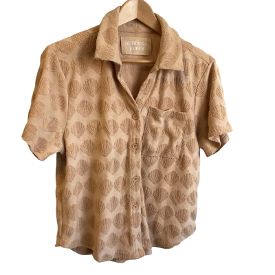 Araminta James short sleeves Womens  shirt -Size -XS -Gold 