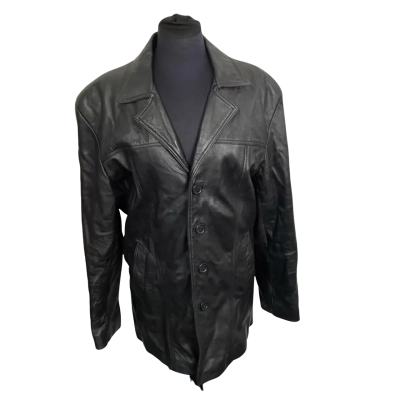 Avia Mens  Size M Leather Jacket Black  