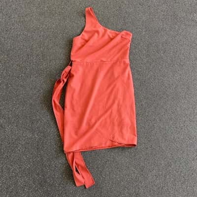 SNDYS Red One Shoulder Sleeveless Mini Dress  Size L 