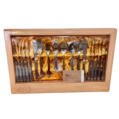 Wiltshire Fine Cutlery Stainless Steel Cutlery Set in Display Case