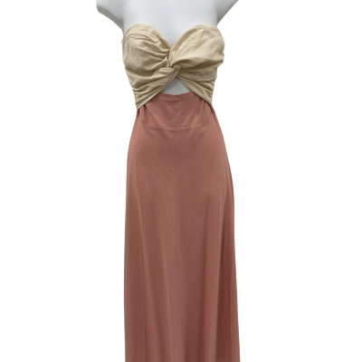 Amaroso Womens  Size 6 Maxi Dress Cream / Pink  