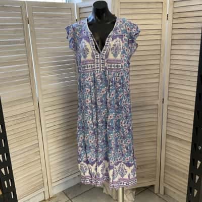 Orange sherbet Womens  Size 18 Babydoll Dress Floral / Pink  / Purple 