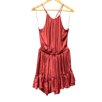 Sheike Womens  Size 14 Shoestring Strap Dress Burgundy 