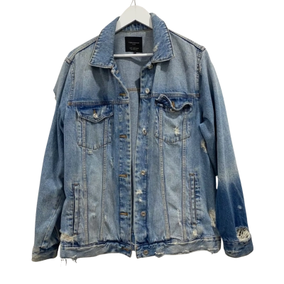 Zara Man Mens Size M Blue denim Jacket 
