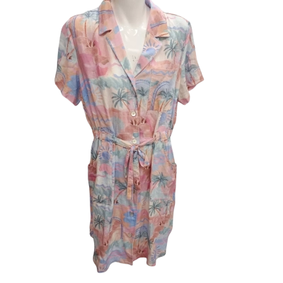 Just Jeans Womens  Size 12 Casual Dress Blue / Multicoloured / Pink  