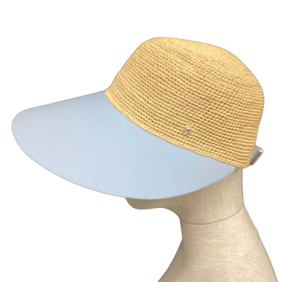 Helen Kaminski Large Visor Cap Blue / Brown 