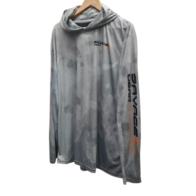 New With Tags SAVAGE GEAR Long Sleeve Hooded Top in Size 3XL Orrp$ 89.95