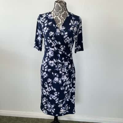 Diana Ferrari Womens  Size 10 Party Dress Blue / Floral 