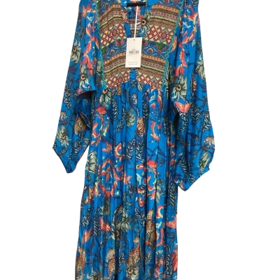 Womens  Size L Casual Dress Blue / Multicoloured 