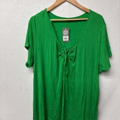 Autograph Womens Size XXL Short Sleeve Top Green BNWT