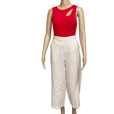 Blue Illusion Womens linen culotte pants 