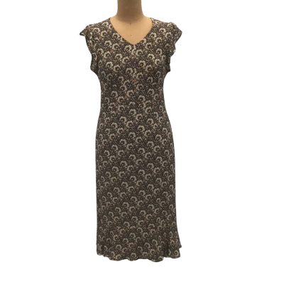 Anna Thomas Floral Dress Size 8 Earth Tones