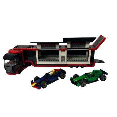 Lego City F1 Truck with RB20 & AMR24 F1 Cars #60445