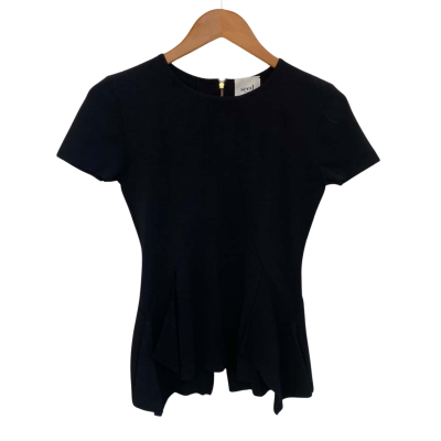 Seed Heritage Womens  Size S Short Sleeve Top Black  