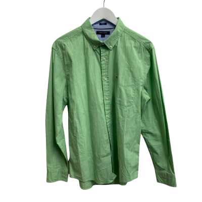 Tommy Hilfiger Mens  Size L Business Shirt Green 