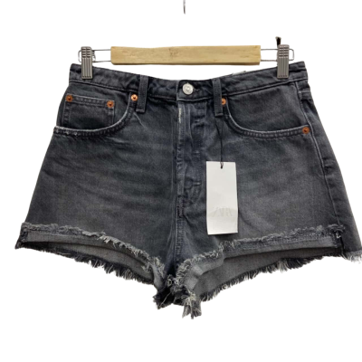 Zara Womens  Size 10 Denim Shorts Grey RRP $55.95