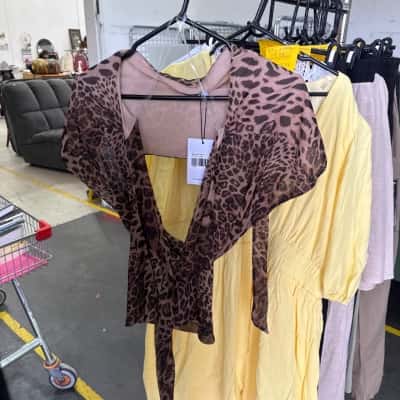 Princess Polly Womens  Size 22 Leopard Eleganza Curve Top 