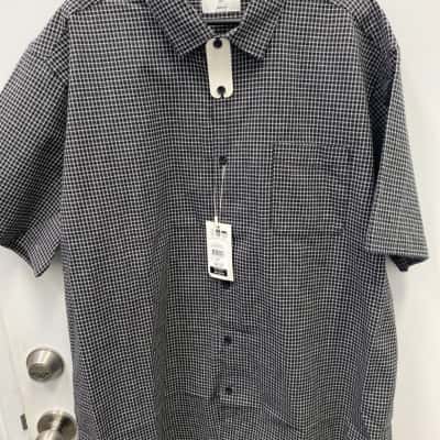 Johnny Bigg Mens  Size XXXXL Checked Shirt Black  