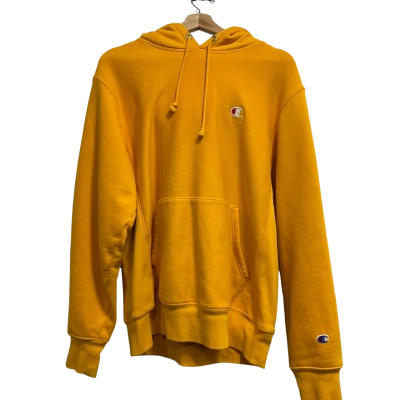 Champion Men’s Size L Yellow Reverse Weave Hoodie 