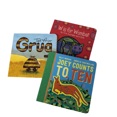 W is for Wombat, Joey Counts to Ten, Grug - Set of 3 Books NEW