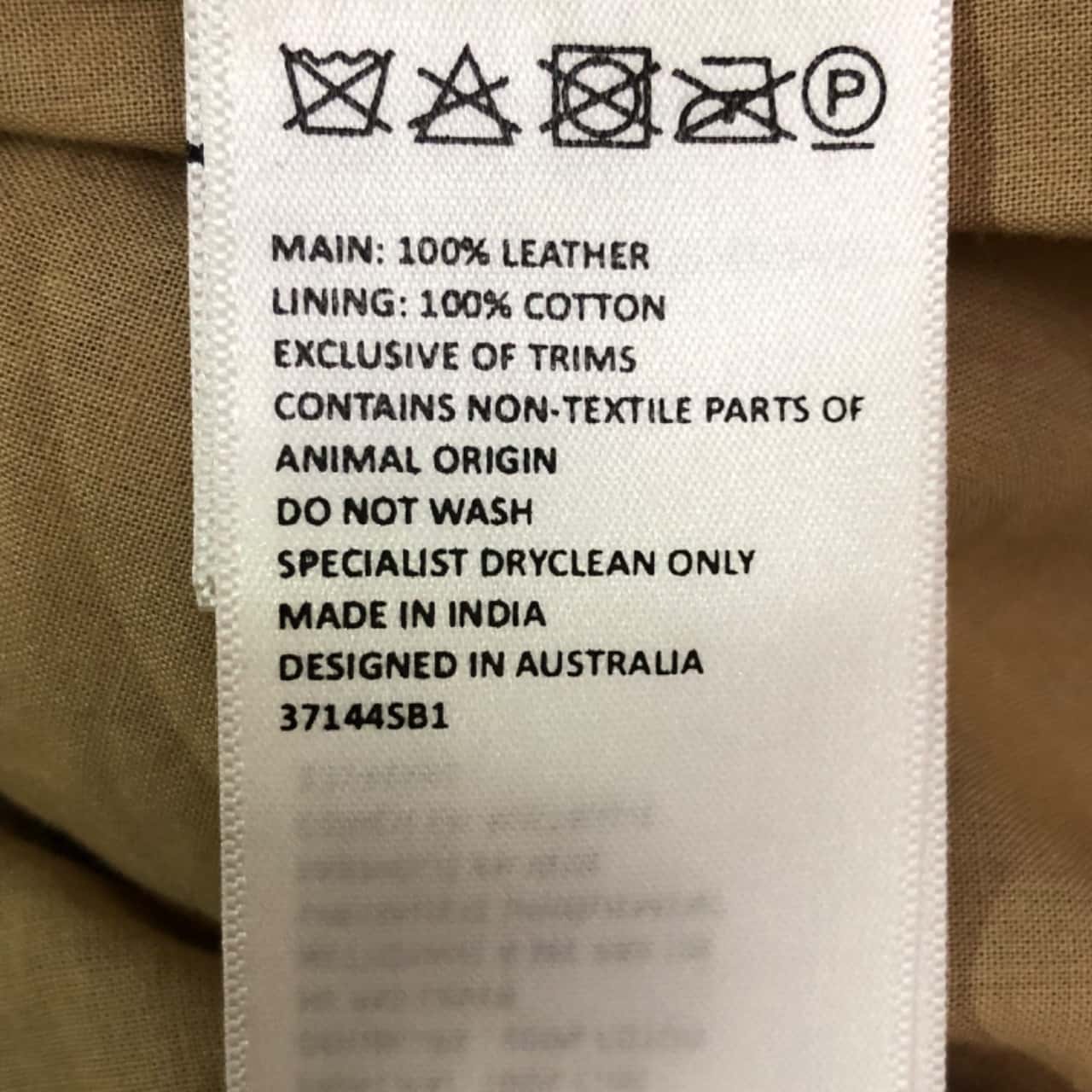 BARDOT Size 12 Leather Mini Skirt Beige