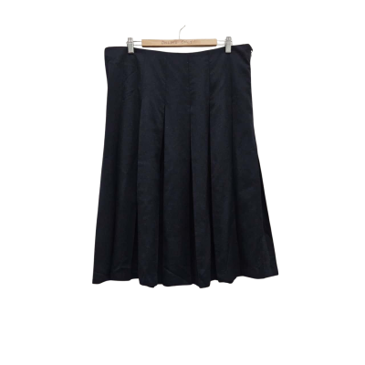 Vintage Fletcher Jones Size 18 Midi Skirt / Pleated Skirt Navy Blue 
