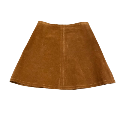 Rare Vintage Gassy Jack Suede Size 24 Mini Skirt Brown 